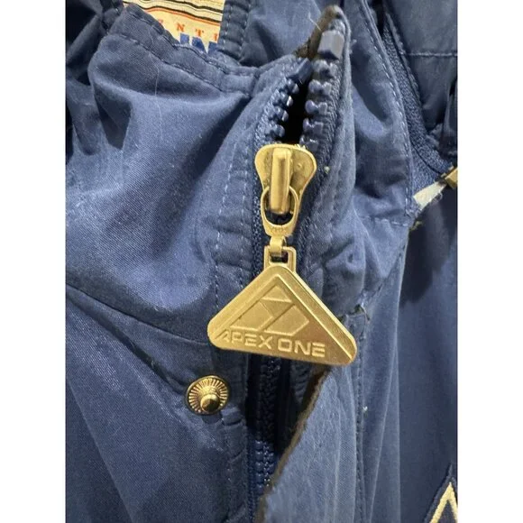 Dallas Cowboys 90s APEX puffer STARS jacket JERRY M blue white NFL Pro Line vtg - Picture 5 of 16